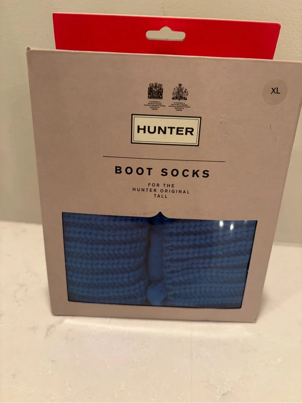 Hunter Unisex Boot Socks - Blue size XL  New in Box